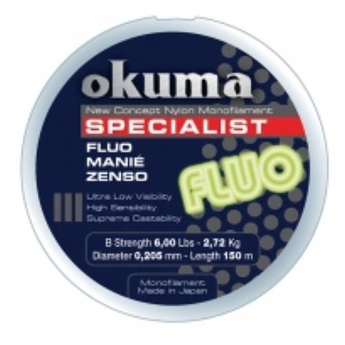 FIR MONOFILAMENT OKUMA SPECIALIST FLUO 026MM/4,5KG/150M