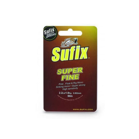 FIR MONOFILAMENT SUFIX SUPER FINE 50M+PVC 0.063MM/1.3LB/CRYSTAL CLEAR