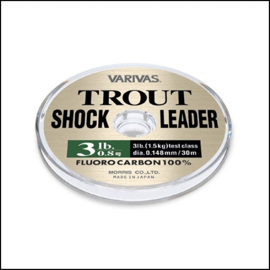 FIR MONOFILAMENT VARIVAS TROUT SHOCKLEADER FLUOROCARBON 30M 0.148MM 3LB