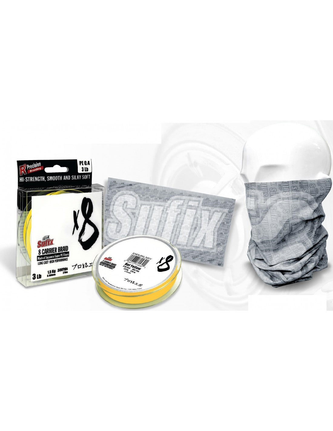 FIR SUFIX X8 300M 0.285MM 22.5KG HOT YELLOW Plus Buff Sufix