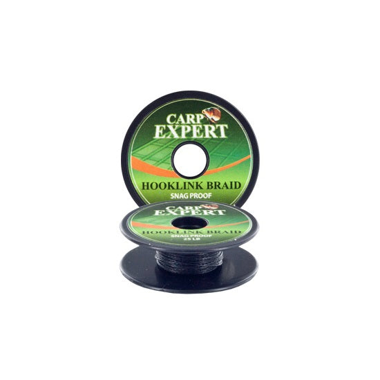 FIR TEXTIL CARP EXPERT SNAG PROOF 25LBS PITCH BLACK 10M