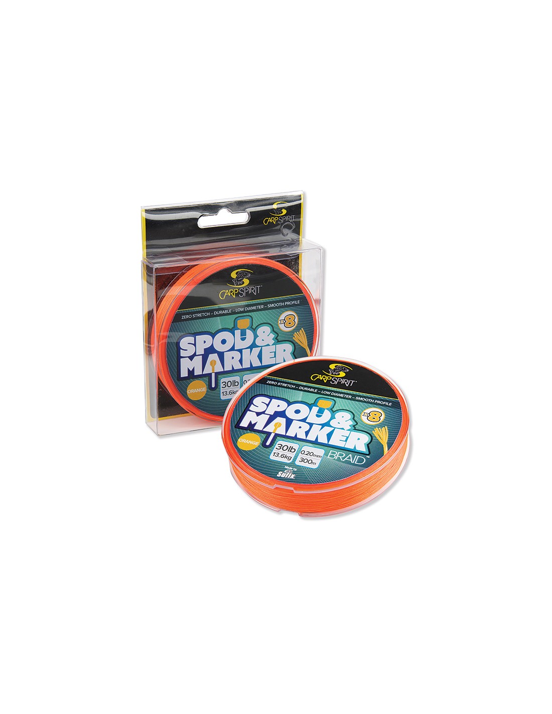 FIR TEXTIL CARP SPIRIT PENTRU SPOD SI MARKER 0.20MM 300MT CULOARE ORANGE