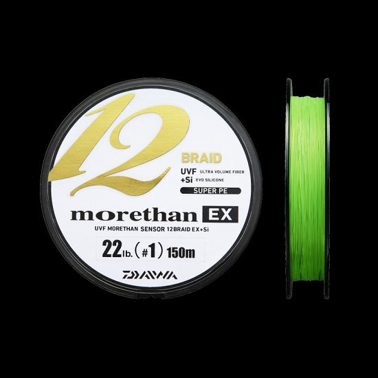 FIR TEXTIL DAIWA MORETHAN X12 EXplus SI LIME 135M 0.10MM 7.3KG