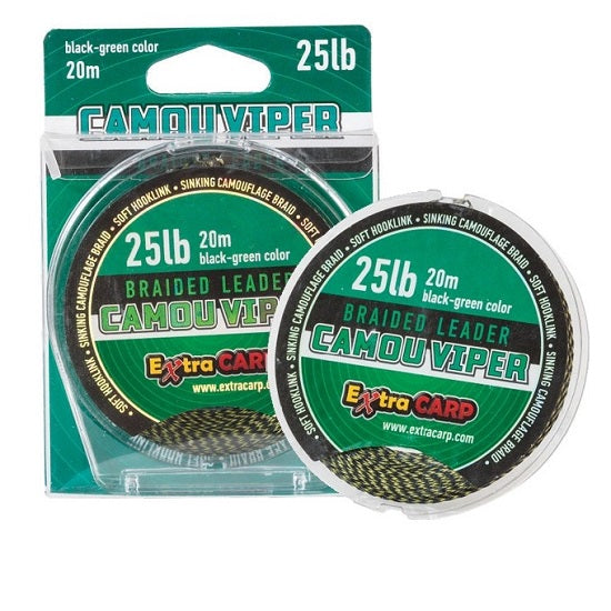 FIR TEXTIL EXTRA CARP CAMOU VIPER SCUFUNDATOR NEGRU SI VERDE 20M 25 LBS