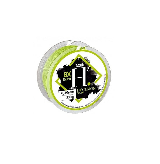 FIR TEXTIL JAXON HEGEMON 8X FLASH 200m 0.20mm 22kg Verde Fluo