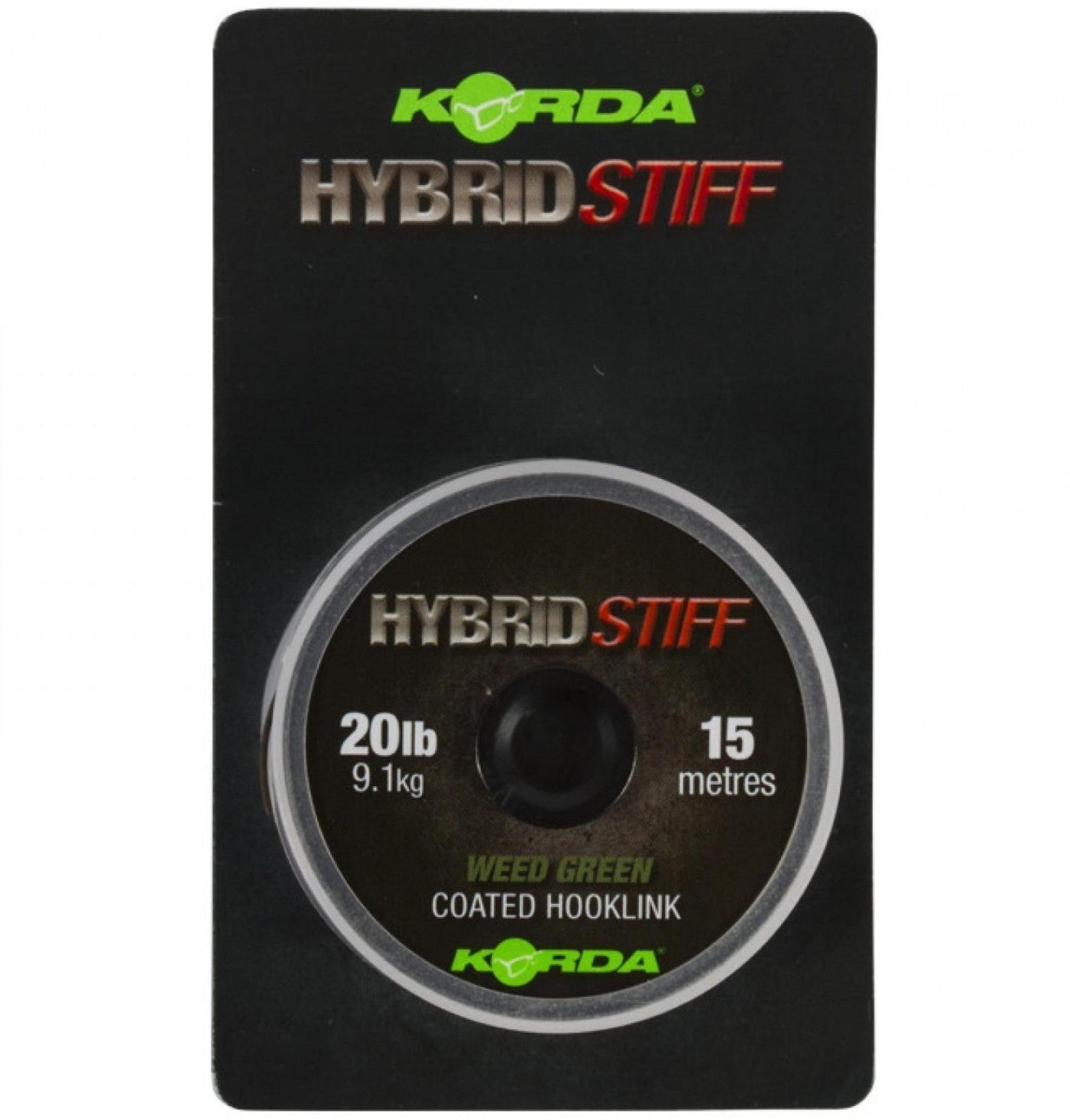FIR TEXTIL KORDA CU CAMASA STIFF HYBRID COATED BRAID 20LBS WEED GREEN 15M