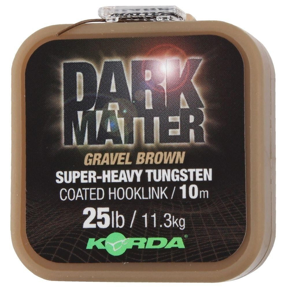 FIR TEXTIL KORDA DARK MATTER SUPER-HEAVY TUNGSTEN COATED GRAVEL BROWN 10M