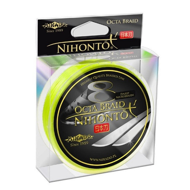 FIR TEXTIL MIKADO NIHONTO OCTA BRAID FLUO YELLOW 150m 0.16mm 12.9kg