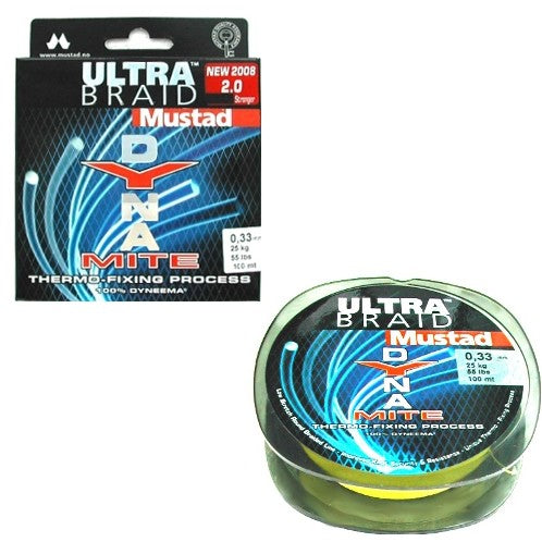FIR TEXTIL MUSTAD ULTRA BRAID GALBEN 050MM/43,0KG/100M