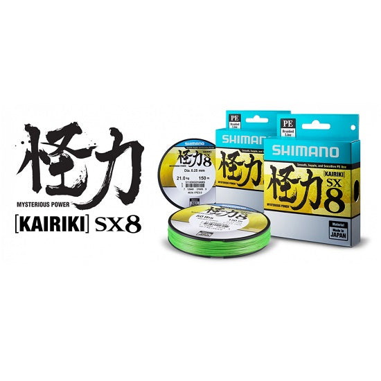 FIR TEXTIL SHIMANO KAIRIKI PE MANTIS GREEN 0.18MM 150M 14.0KG