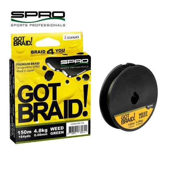 FIR TEXTIL SPRO GOT BRAID GREEN 0.10MM 300M SPIDERWIRE