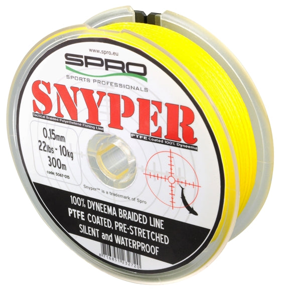 FIR TEXTIL SPRO SNYPER 0,10MM 7KG 110M YELLOW