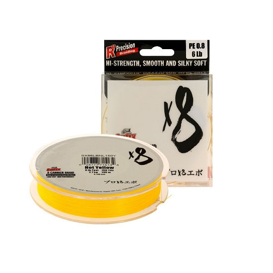 FIR TEXTIL SUFIX CARRIER BRAID X8 HOT YELLOW 135M 0.16MM