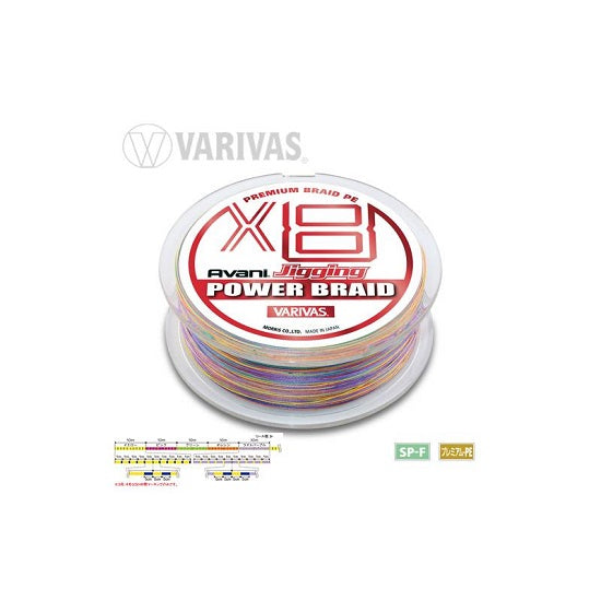 FIR VARIVAS AVANI JIGGING POWER BRAID PE X8 200m 13lb 10mx5 Culori