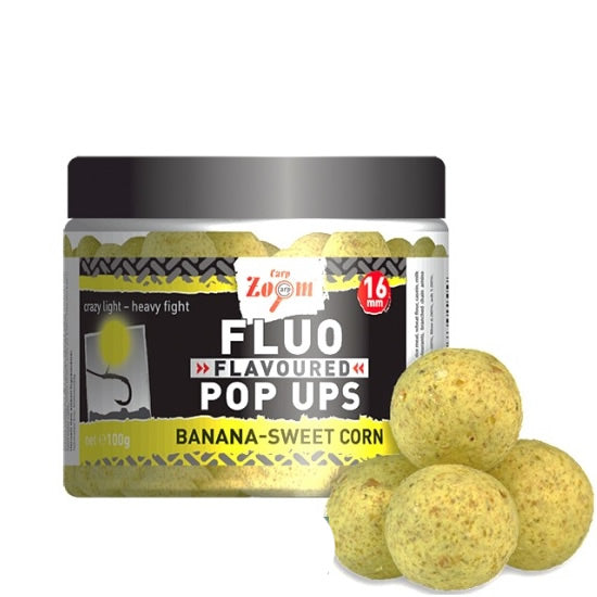 FLUO POP UPS CARP ZOOM RED 16MM 100GR STRAWBERRY-FISH 