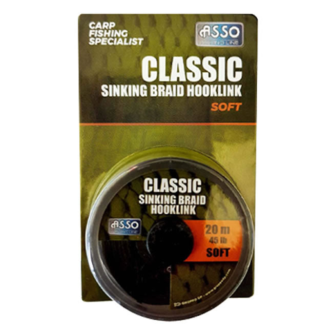 Fir ASSO Classic Soft Sinking Braid Hooklink 15Lb 20m