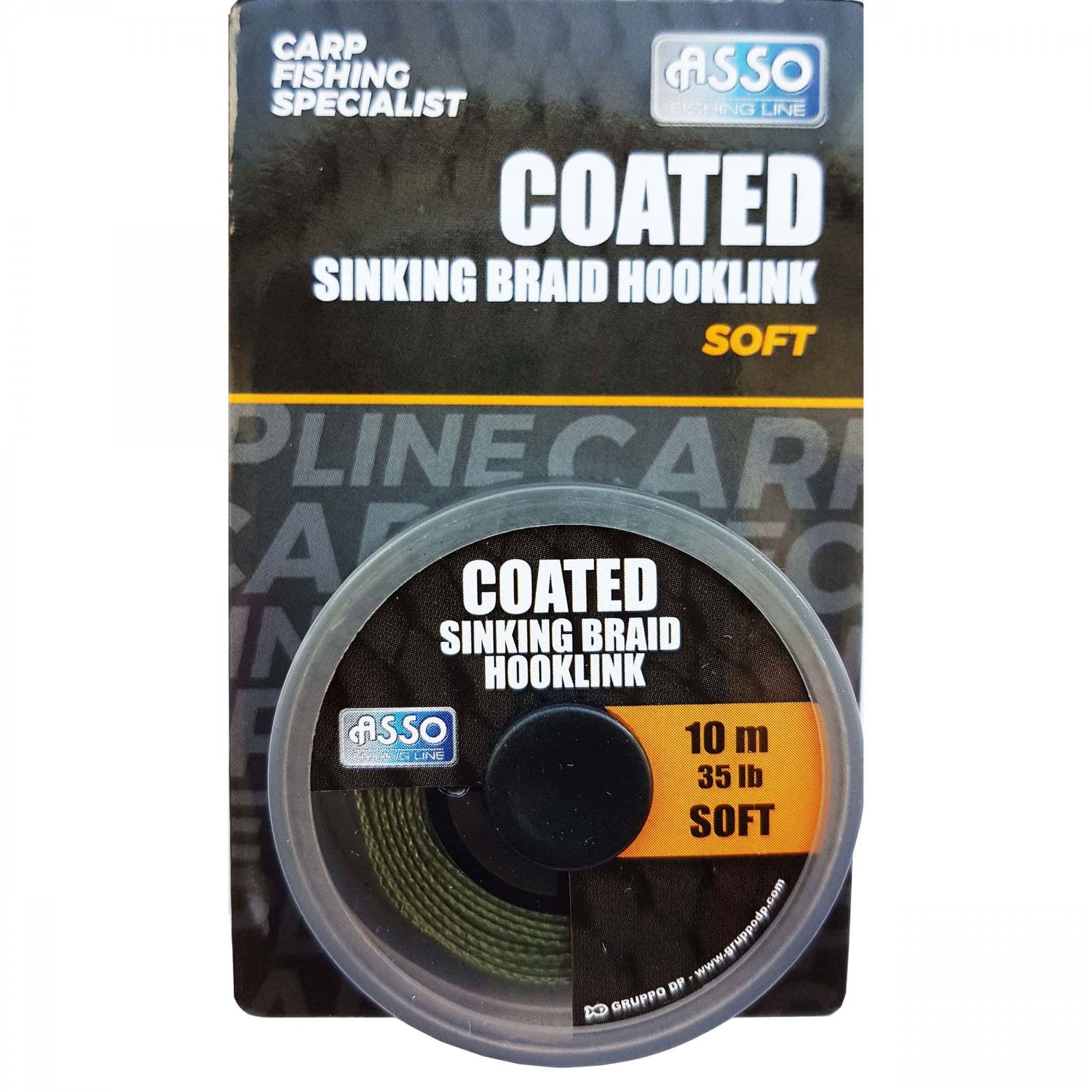 Fir ASSO Coated Soft Sinking Braid Hooklink 25Lb 10m