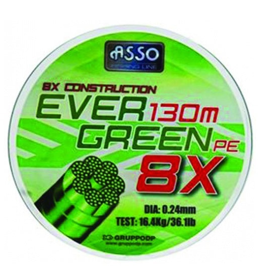 Fir ASSO Evergreen PE 8X Verde 130m