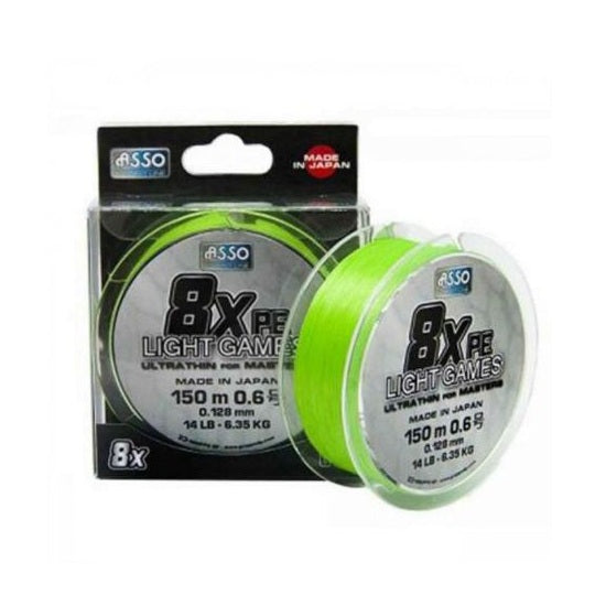 Fir ASSO Light Games PE 8x 150m Fluo Chartreuse