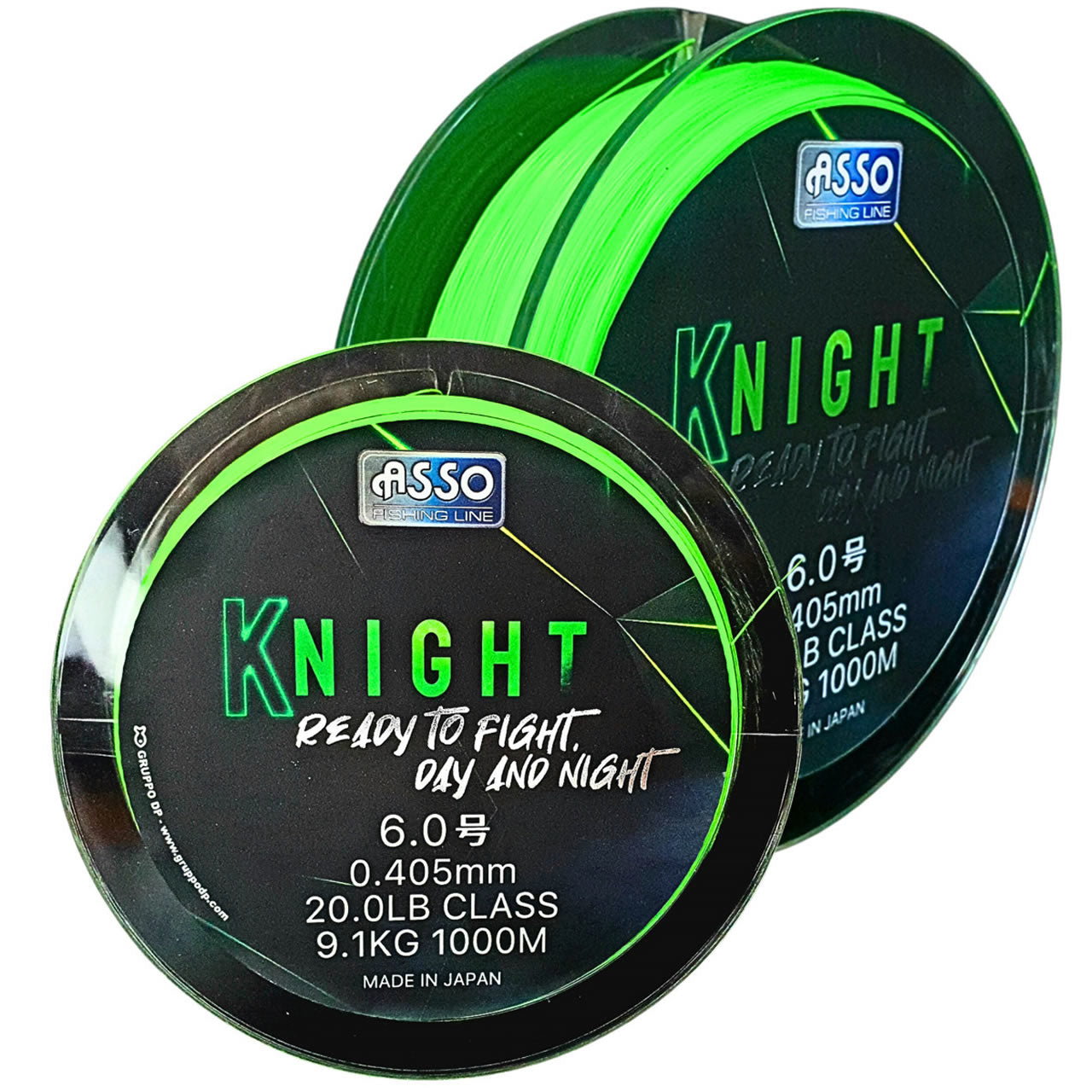 Fir Asso Knight Fluorescent Chartreuse,1200m, 0.370mm, 8.2kg