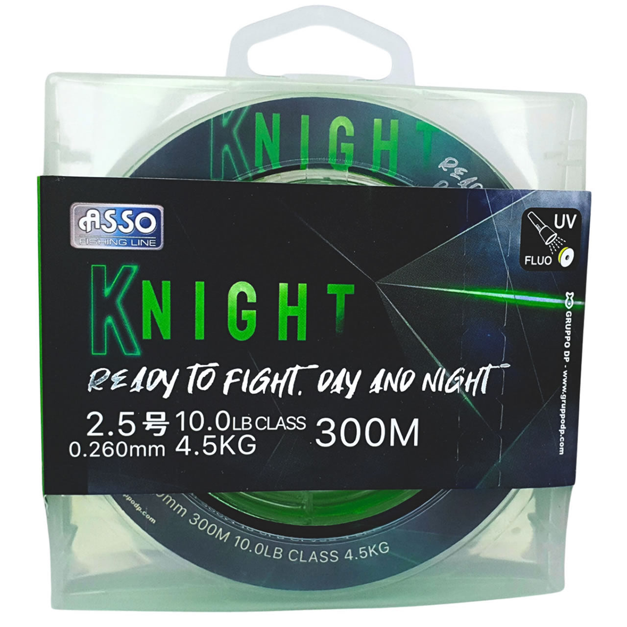 Fir Asso Knight Fluorescent Chartreuse, 300m, 0.235mm, 3.6kg 