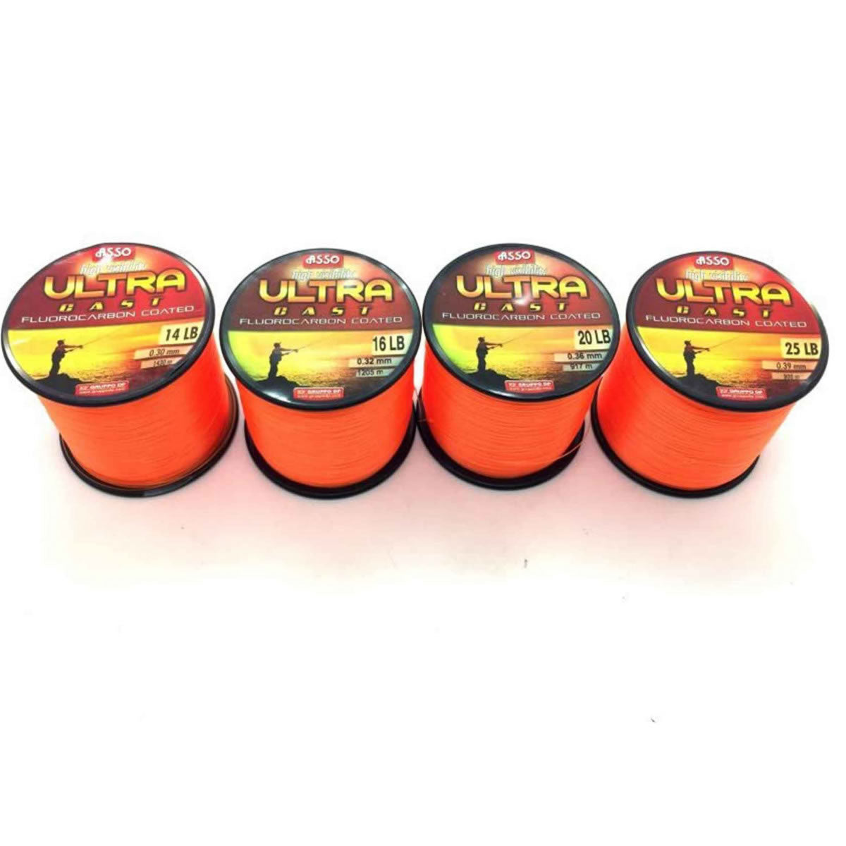 Fir Asso Ultra Cast Orange, 1000m, 0.39mm, 18.50kg 