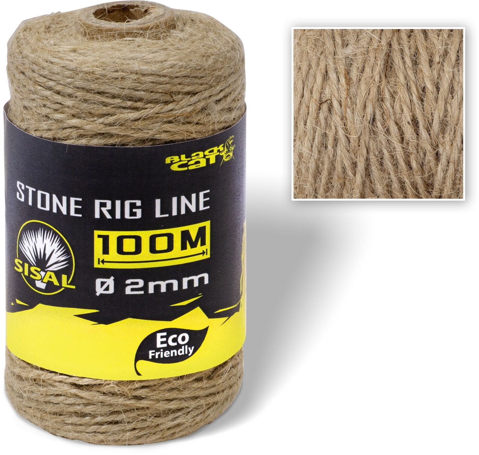 Fir Black Cat Universal-Schnur 2mm Stone Rig Line, 70m