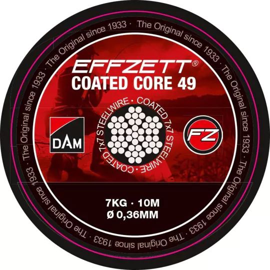 Fir DAM Effzett Coated Core49 Steeltrace 7X7 Brown 10m