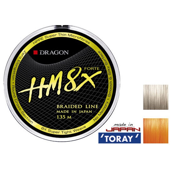 Fir Dragon HM8X Forte Toray Braid 0.20mm / 23.60kg / Light Grey