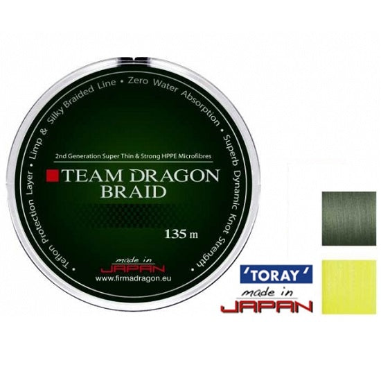 Fir Dragon TEAM DRAGON Toray Braid 10.40 kg/0.12 mm/Yellow Fluo