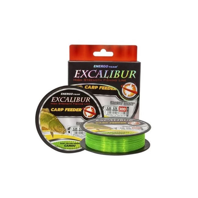 Fir EnergoTeam Excalibur Feeder Fluo Galben-Verde Camou 300m