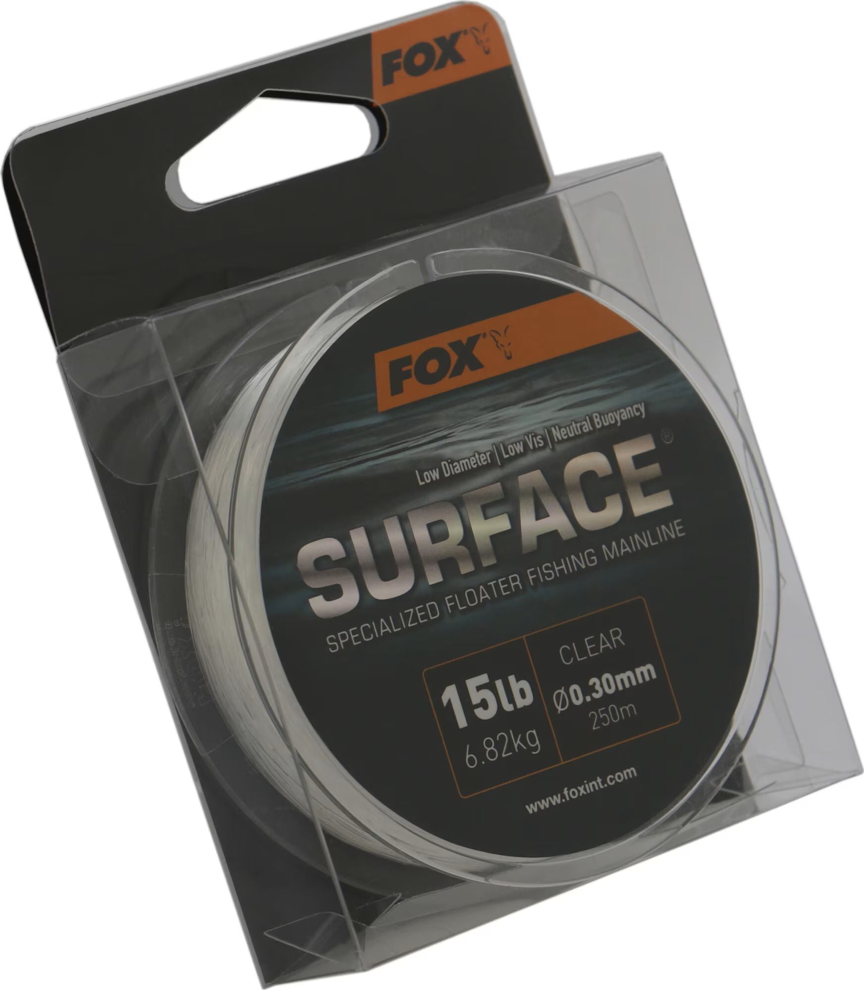 Fir FOX Surface Floater Mainline, Transparent, 6.82kg-15lbs, 0.30mm, 250m