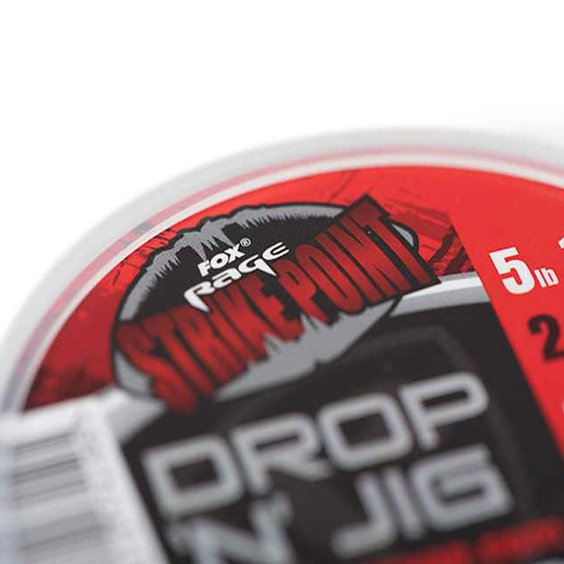 Fir Fluorocarbon Fox Rage Strike Point Drop N Jig Clear 5.67lb/2.57kg, 0.18mm, 40m 