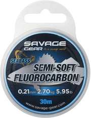 Fir Fluorocarbon SAVAGE GEAR Semi Soft Sea Bass Clear 30m