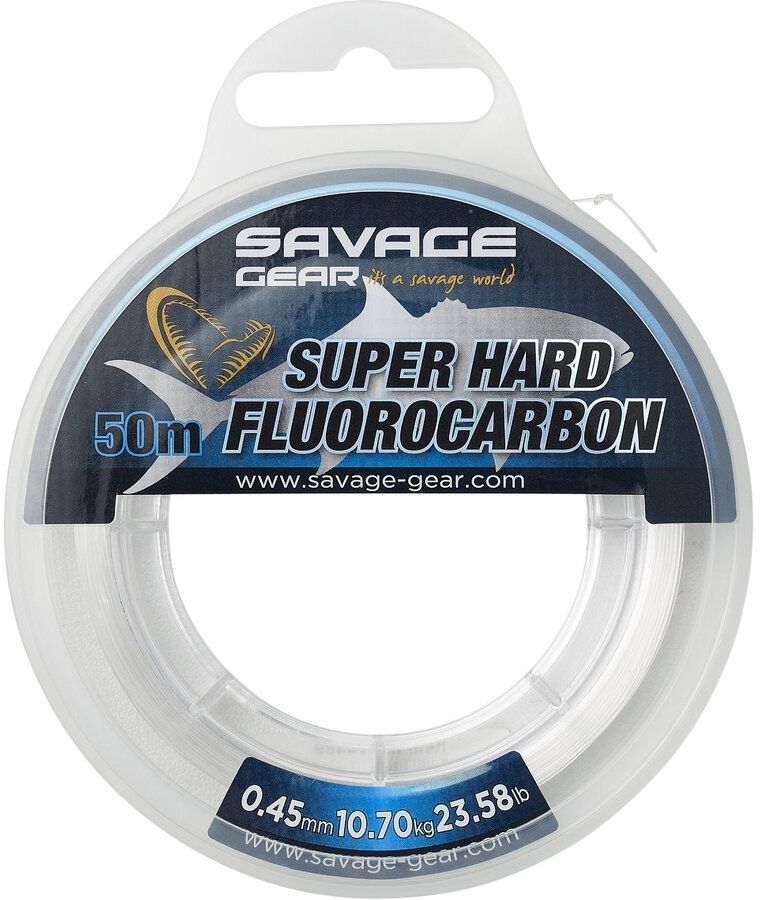 Fir Fluorocarbon SAVAGE GEAR Super Hard, Clear, 25.70kg, 0.77mm, 50m