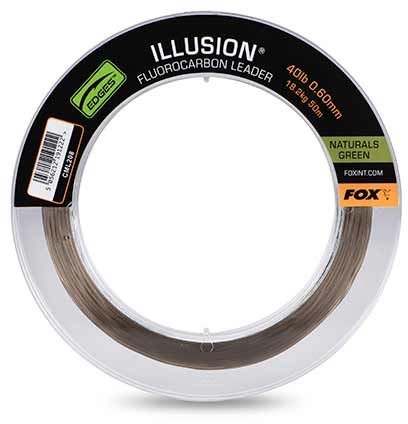 Fir Fox Illusion Fluorocarbon Leader, Natural Green, 40lb-18.2kg, 0.60mm, 50m