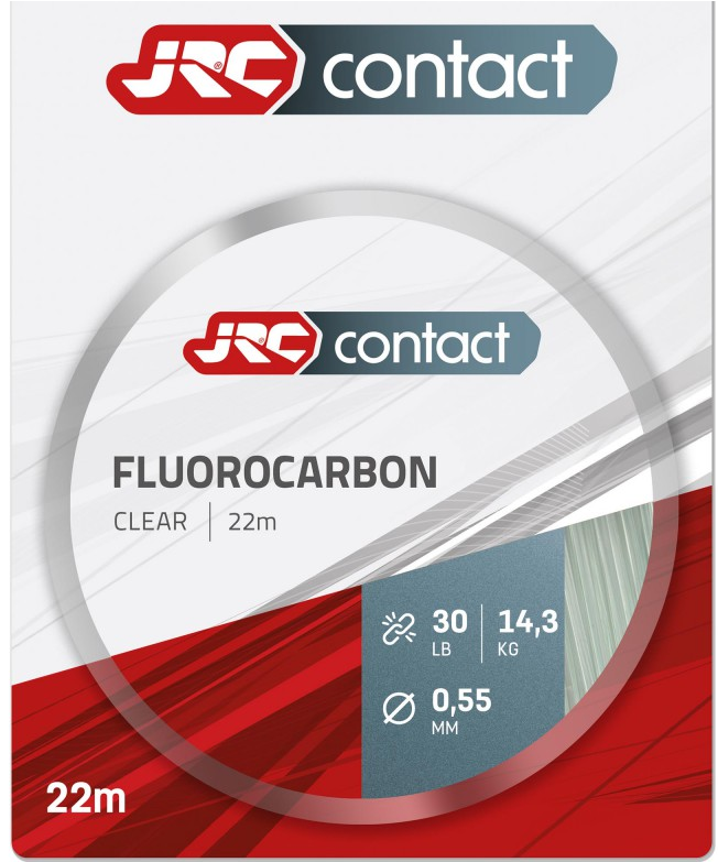 Fir JRC Contact Fluorocarbon Hooklink, Clear, 14.3kg, 30lb, 22m