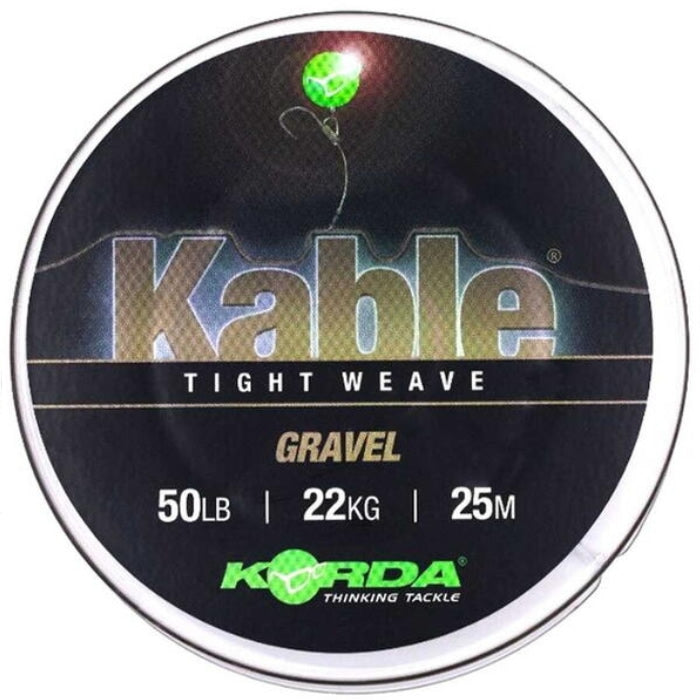 Fir Leadcore KORDA Kable Tight Weave, Gravel, 50lbs, 7m