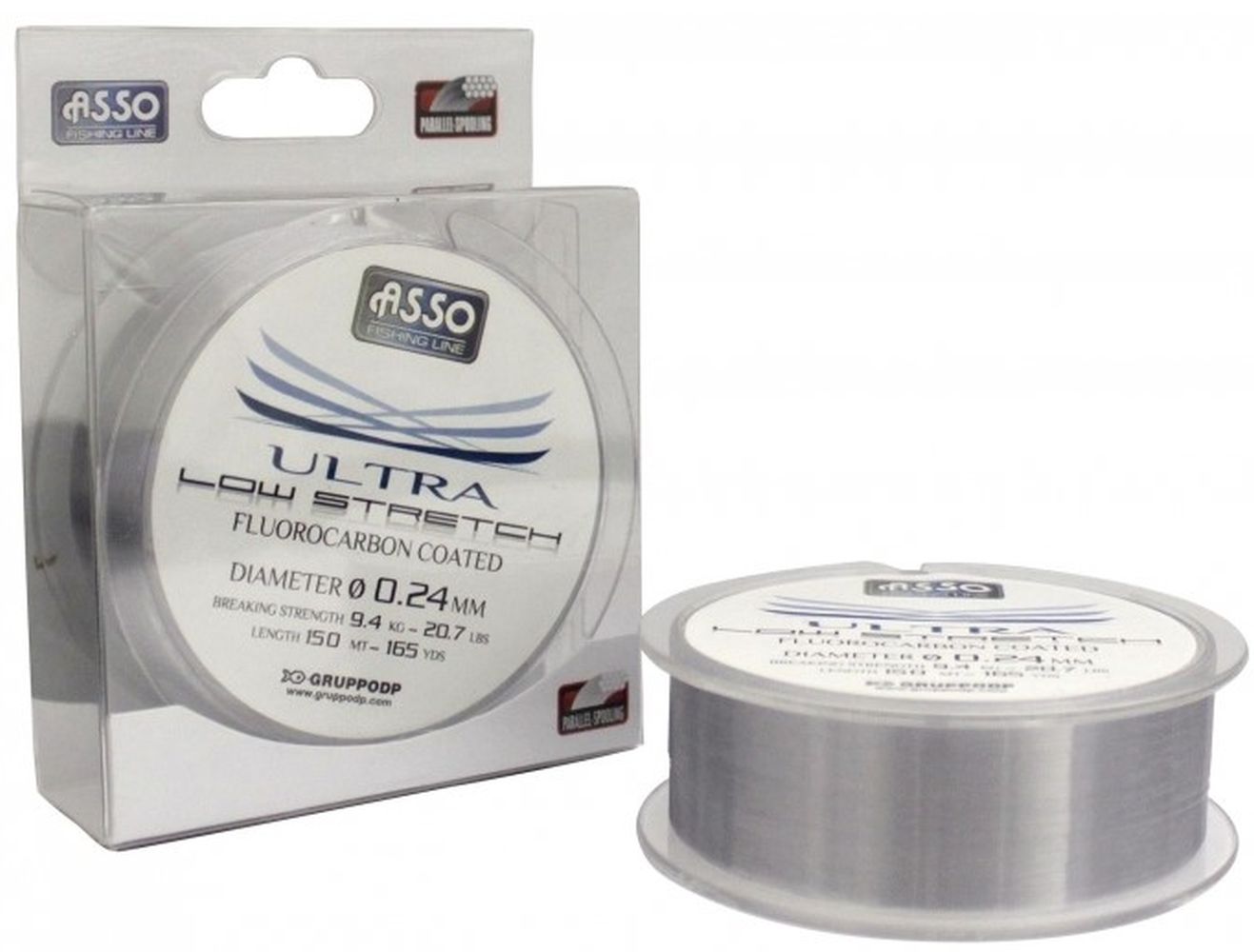 Fir Monofilament Asso Ultra Low Stretch Line, 15.30kg, 0.30mm, 150m