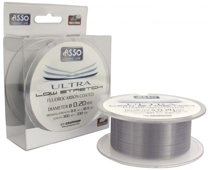 Fir Monofilament Asso Ultra Low Stretch Line, 9.40kg, 0.24mm, 300m