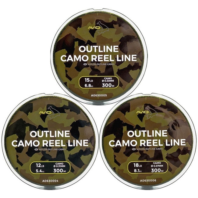Fir Monofilament Avid Carp Outline Camo Reel 300m 4.5 KG - 0.28 MM