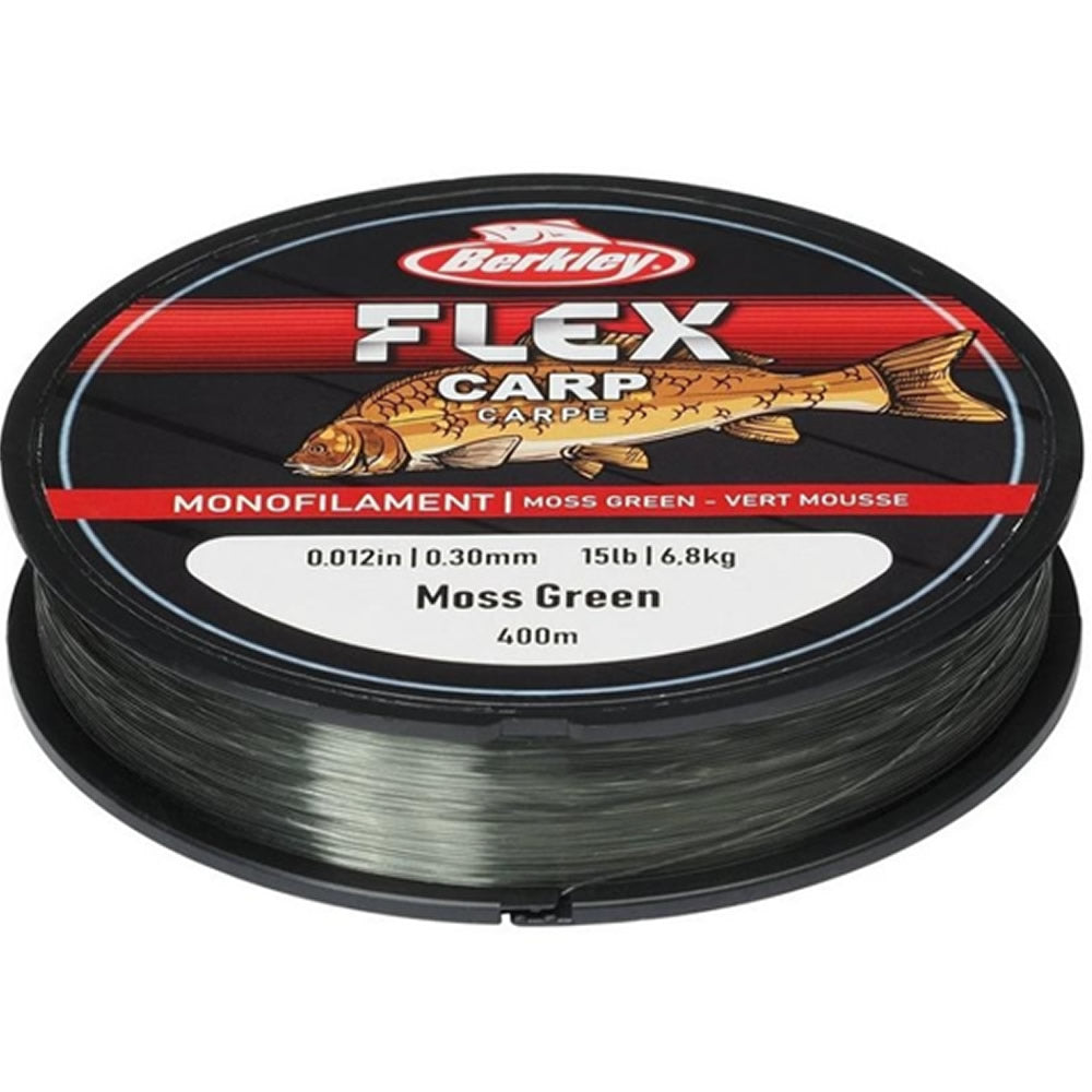 Fir Monofilament BERKLEY Flex Carp, Moss Green, 400m, 0.30mm, 6.80kg