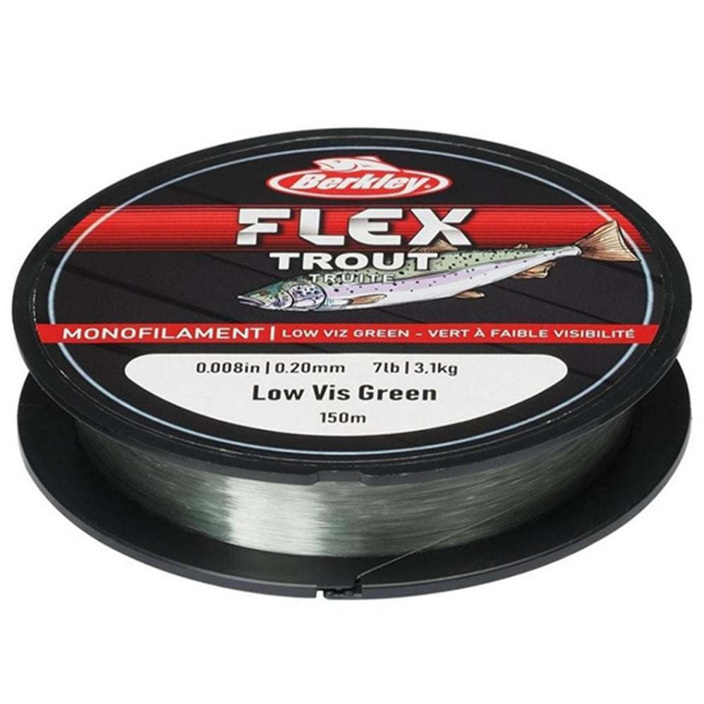 Fir Monofilament BERKLEY Flex Trout Low Vis Green 150m