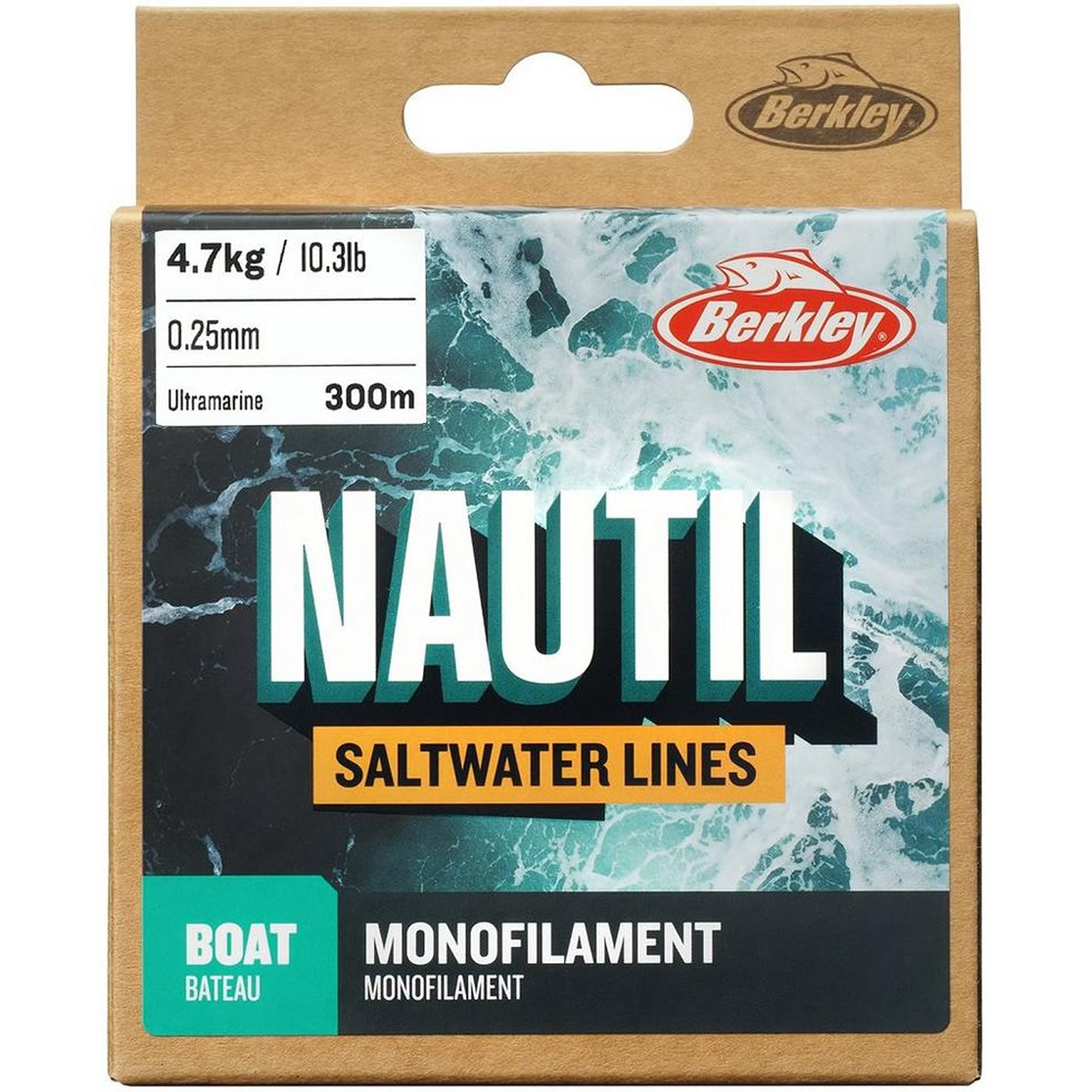 Fir Monofilament BERKLEY Nautil, UltraMarine, 300m, 0.40mm, 10.80kg