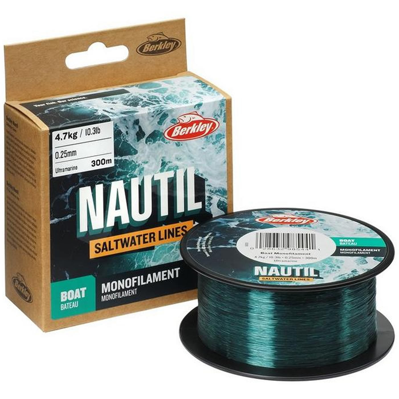 Fir Monofilament BERKLEY Nautil, UltraMarine, 300m, 0.45mm, 14.10kg