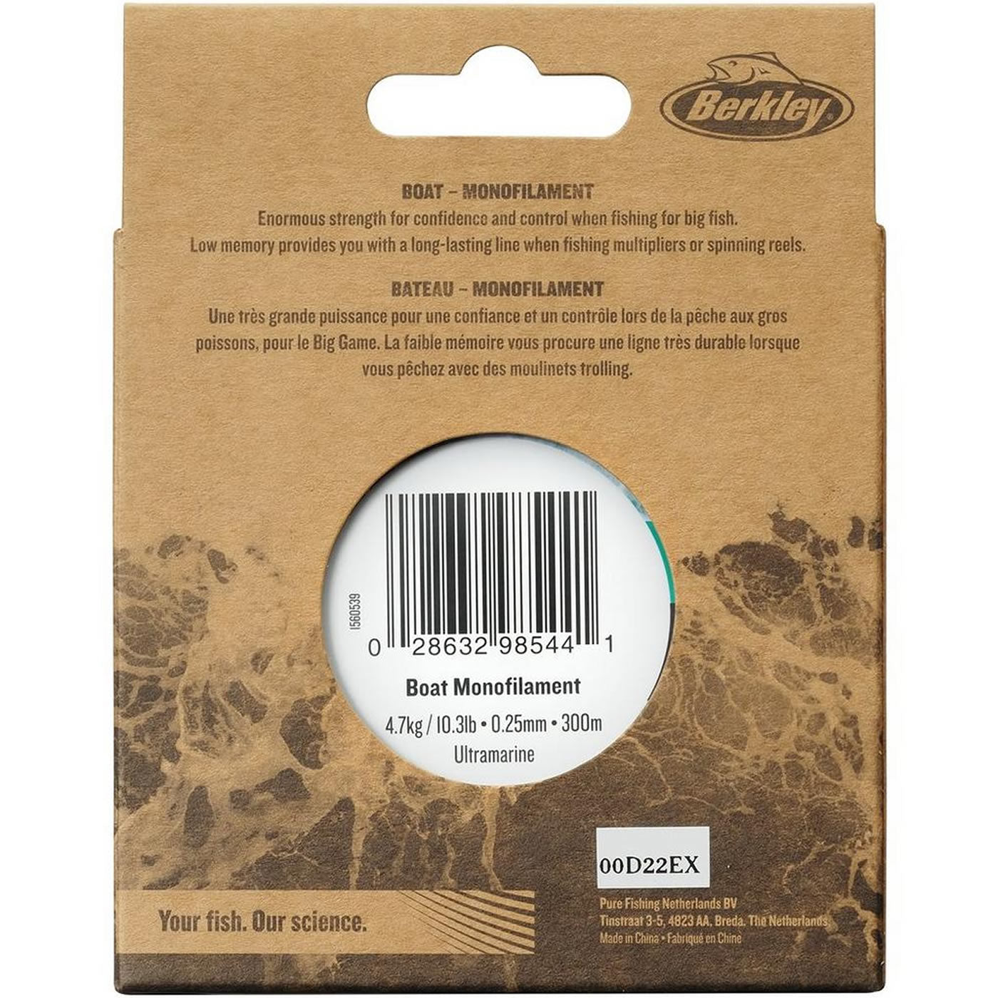 Fir Monofilament BERKLEY Nautil, UltraMarine, 600m, 0.60mm, 22.00kg