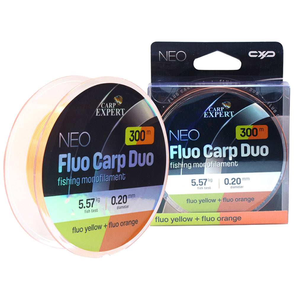 Fir Monofilament CARP EXPERT Neo Fluo Carp Duo Fluo Galben + Fluo Portocaliu, 0,20mm, 5,57kg, 300m