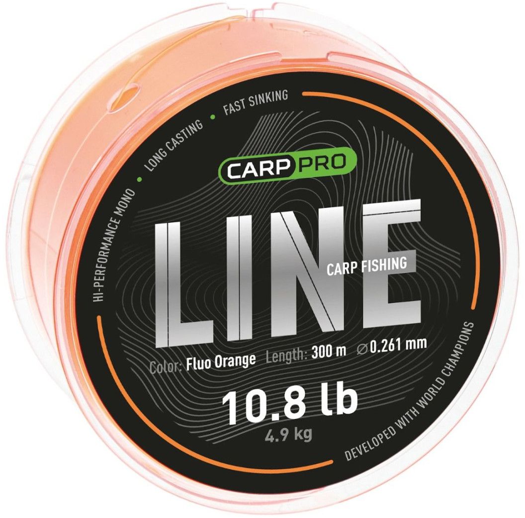 Fir Monofilament CARP PRO Fluorocarbon Coated Fluo Orange