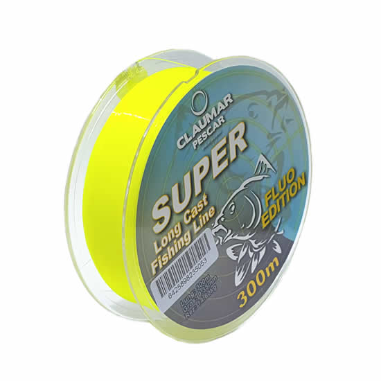 Fir Monofilament Claumar Super Long Cast Yellow Fluo 0.22mm 8.40Kg 300M