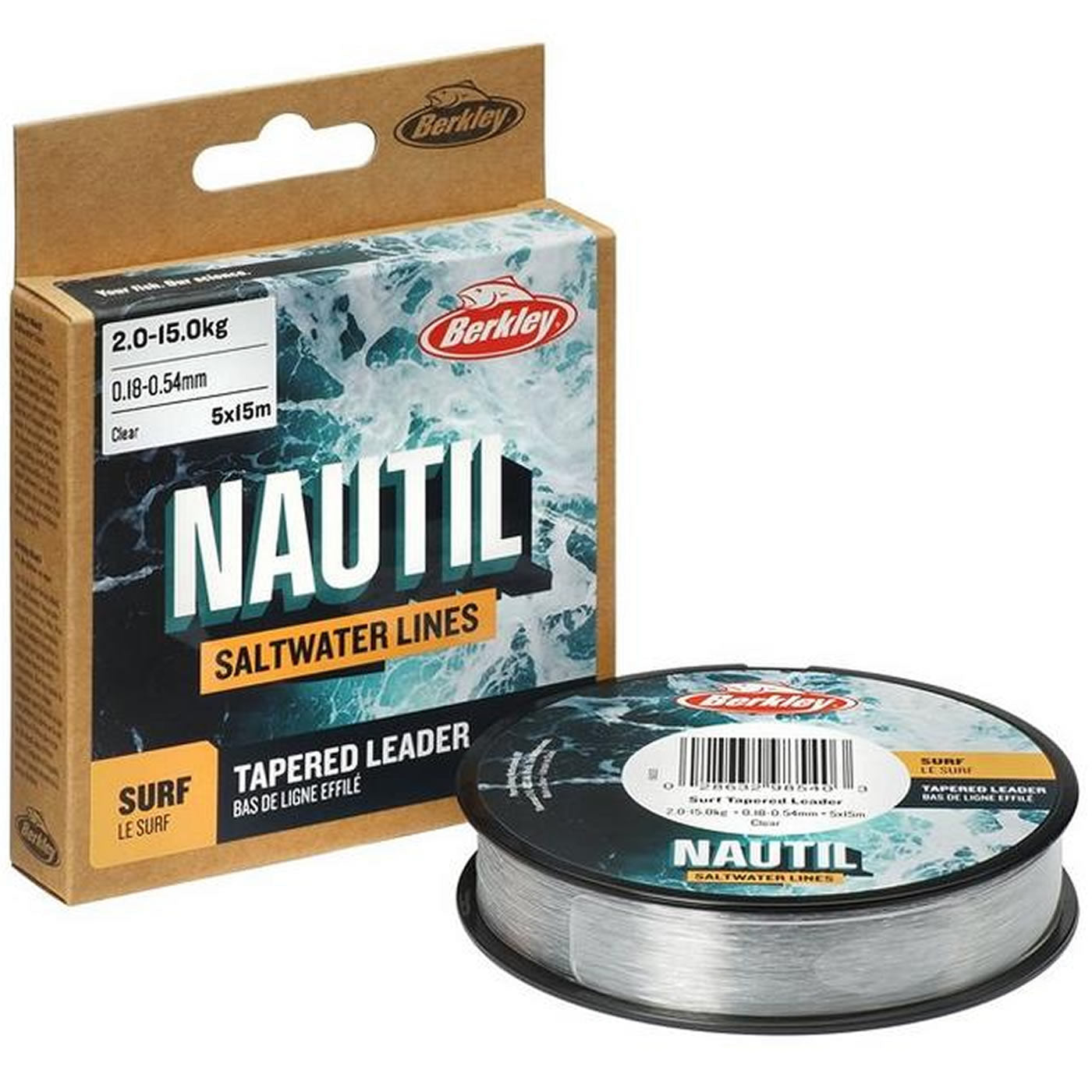 Fir Monofilament Conic BERKLEY Nautil Surf Tapered Clear 200m